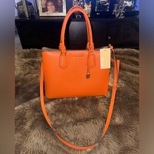 Michael Kors Adele Leather Satchel